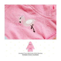 Spasilk - Hooded Terry Bathrobe Flamingo with Booties Image 2