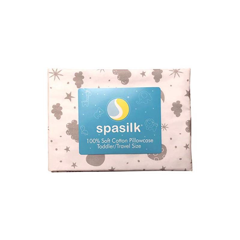 Spasilk - 100% Cotton Pillowcase Toddler Size Grey Celestial Image 2