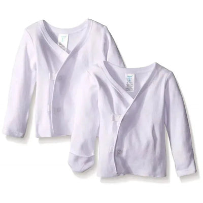 Spasilk - 2 Pack Long Side Snap Tee White Image 1