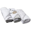 Spasilk - 3 Hooded Towel Set, Grey Zebra Image 2