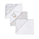 Spasilk - 3 Hooded Towel Set, Grey Zebra Image 3