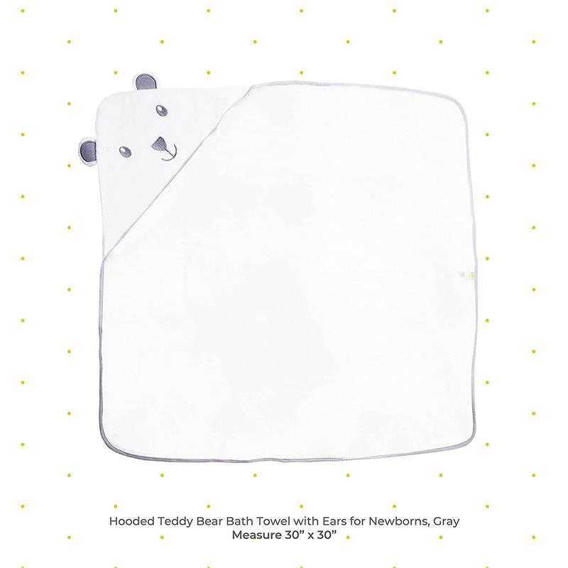 Spasilk - Hooded Towel Animal Bear, White Image 9