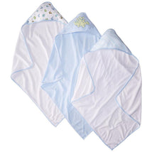 Spasilk Soft Terry Hooded Towel Set, Blue Dino 3-Pack Image 1