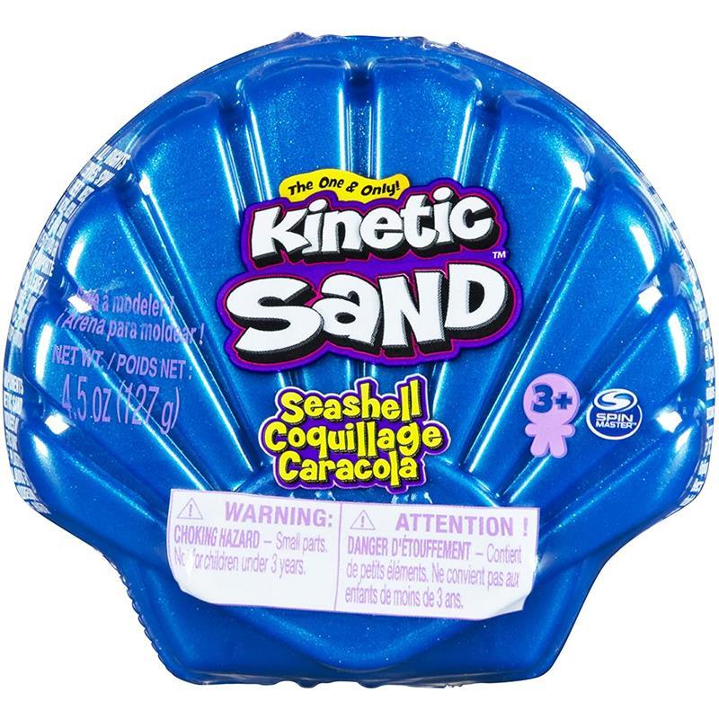 Spin Master - Kinetic Sand, 4.5 Oz Seashell Container Blue Image 1