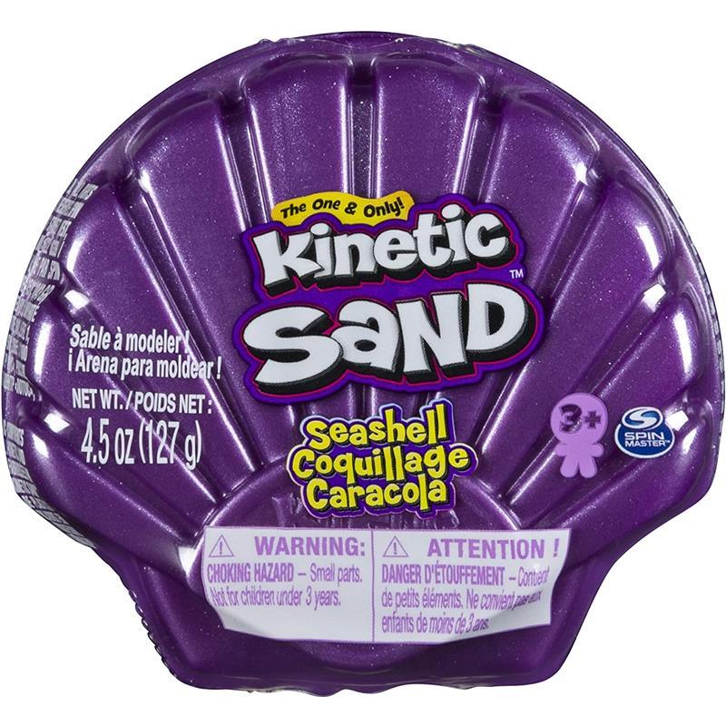 Spin Master - Kinetic Sand, 4.5 Oz Seashell Container Purple Image 1