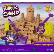 Spin Master Kinetic Sand, Beach Sand Kingdom Playset with 3lbs of Beach Sand Image 1