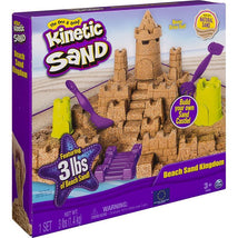 Spin Master Kinetic Sand, Beach Sand Kingdom Playset with 3lbs of Beach Sand Image 2
