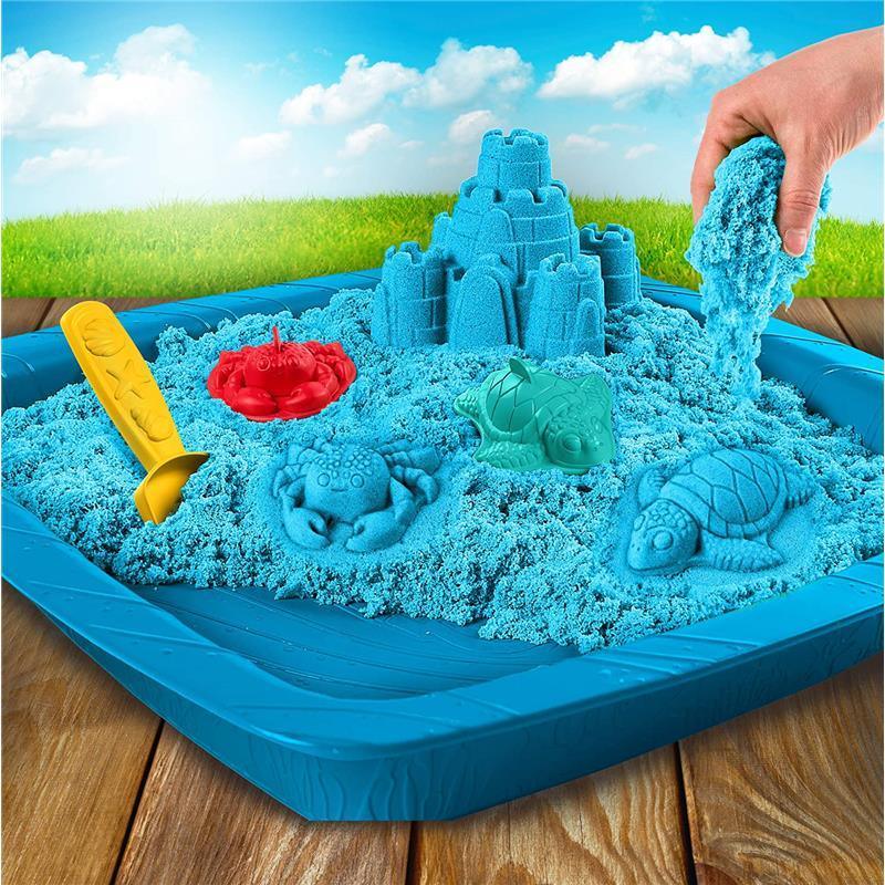 Spin Master Kinetic Sand Sandbox PlaySet - Blue Image 3