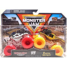 Spin Master - Monster Jam Die-Cast Monster Trucks, 2 Pack Series 24, Monster Mutt vs Earth Shaker, Ages 3+ Image 1