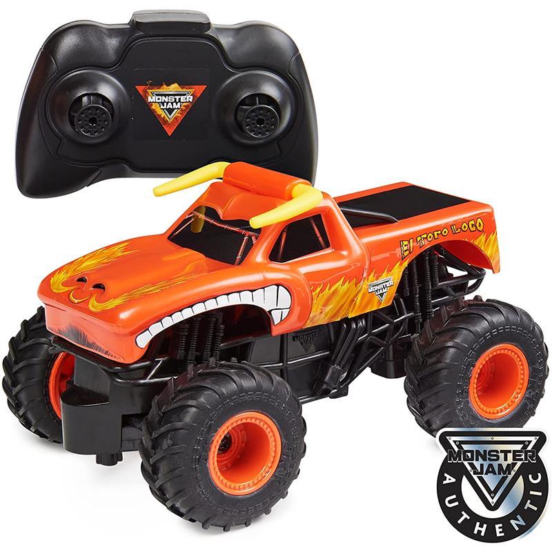 Spin Master Monster Jam Remote Control Monster Truck, El Toro Loco 1:24 Scale Image 1