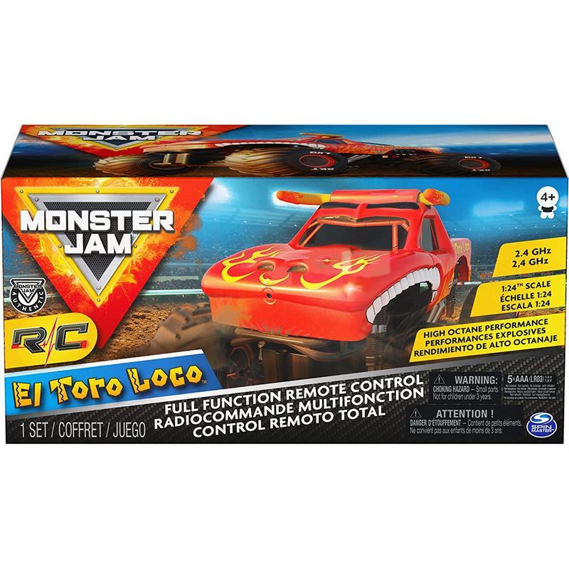 Spin Master Monster Jam Remote Control Monster Truck, El Toro Loco 1:24 Scale Image 5
