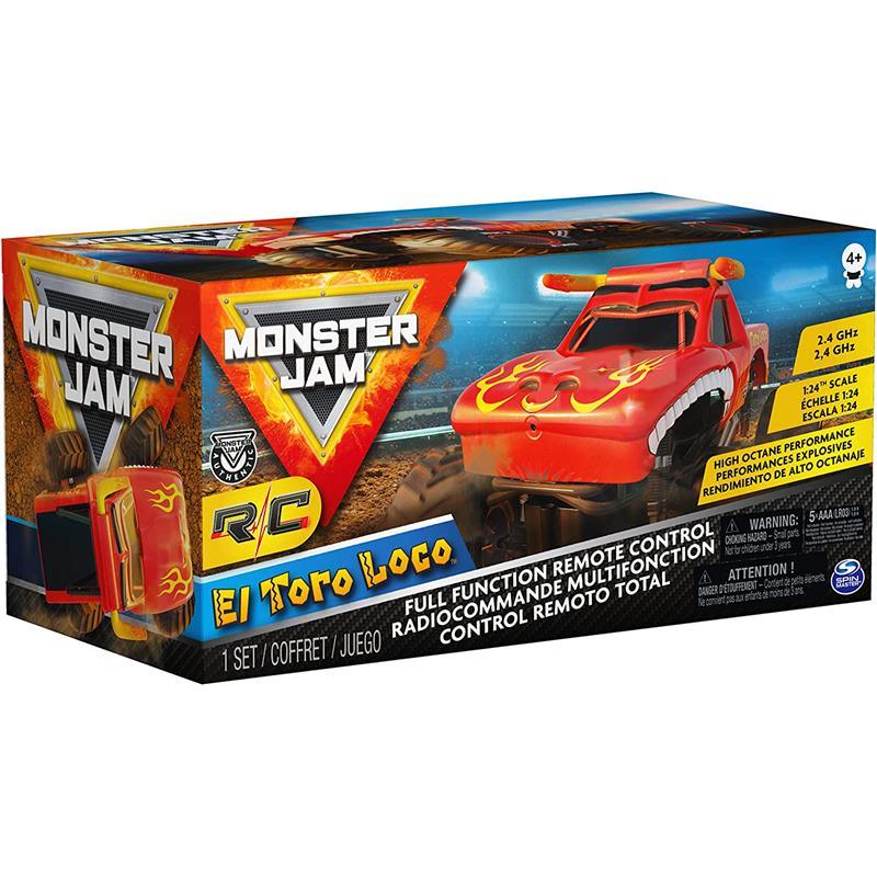 Spin Master Monster Jam Remote Control Monster Truck, El Toro Loco 1:24 Scale Image 6