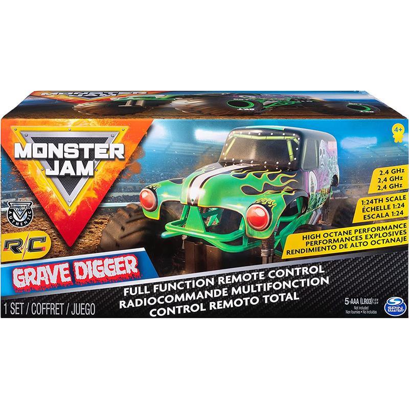 Spin Master Monster Jam Remote Control Monster Truck, Grave Digger 1:24 Scale Image 5