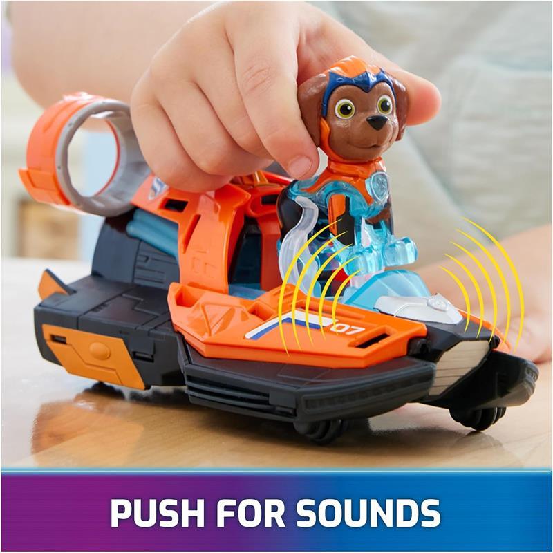 Spin Master - Paw Patrol: The Mighty Movie, Toy Jet Boat with Zuma, Lights and Sounds, Kids 3+ Image 3