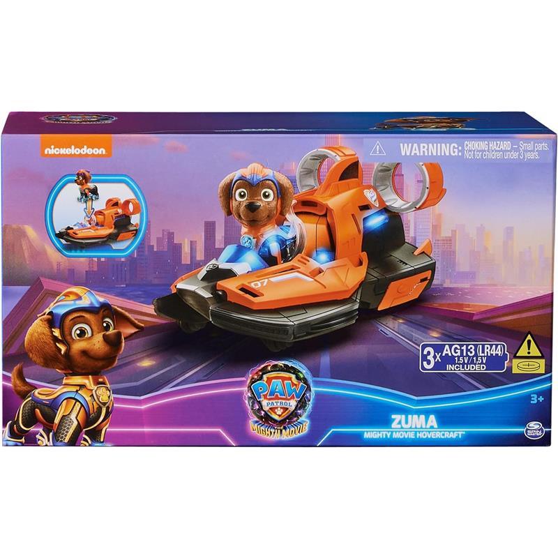 Spin Master - Paw Patrol: The Mighty Movie, Toy Jet Boat with Zuma, Lights and Sounds, Kids 3+ Image 8