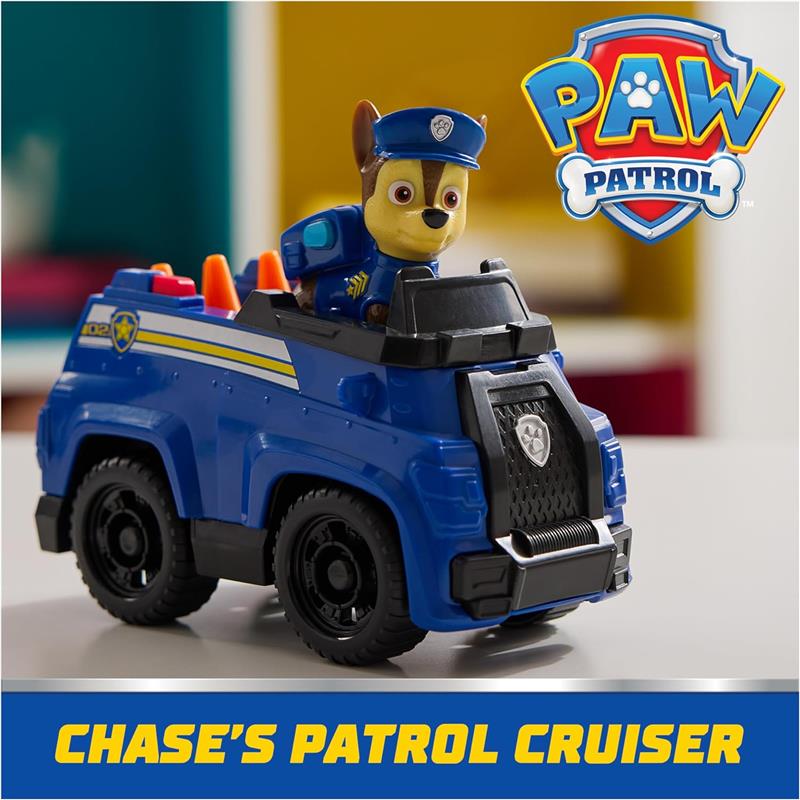 Spin Master - Paw Patrol Toy Car with Collectible Action Figure, Sustainably Minded, Chase Image 3
