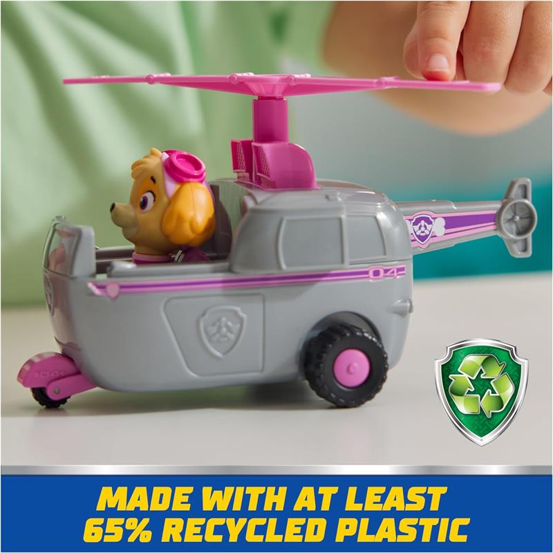 Spin Master - Paw Patrol Toy Car with Collectible Action Figure, Sustainably Minded, Skye Image 4