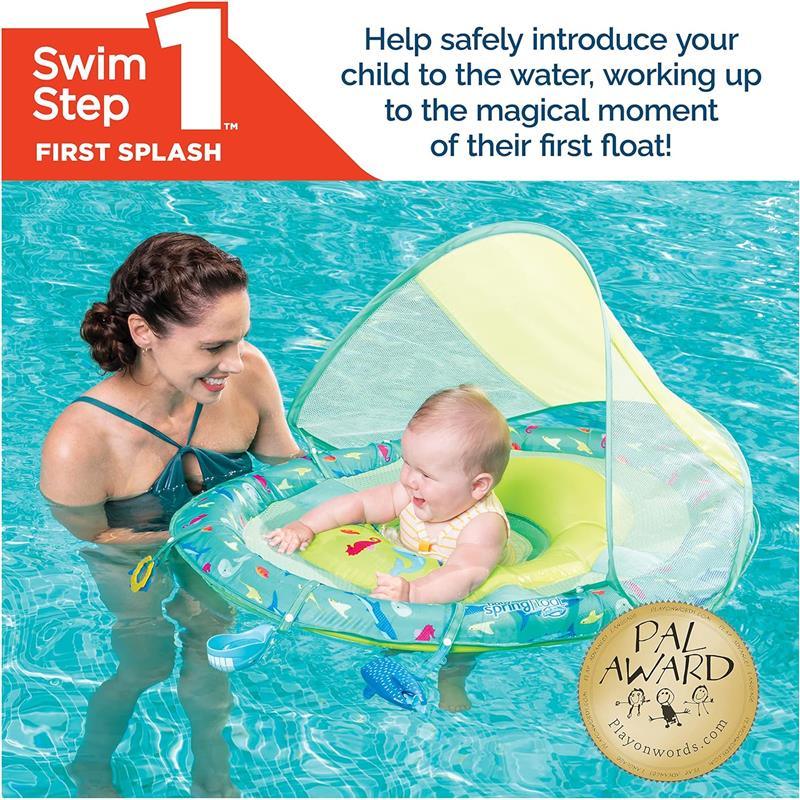 Spin Master - SwimWays Baby Spring Float Splash N Play, UPF Protection, Kids 9-24 Months Image 6