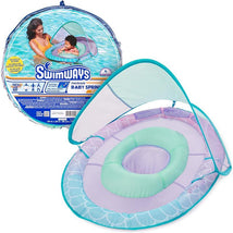 Spin Master - Swimways Baby Spring Pool Float, UPF Protection, Kids 9-24 Months, Mermaid Image 1
