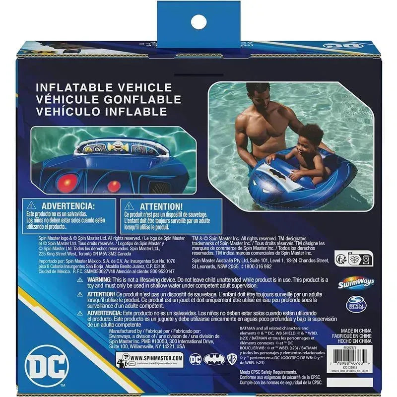 Spin Master - Swimways DC Batman Batmobile Inflatable Water Boat Vehicle, for Kids Aged 3 & Up Image 9