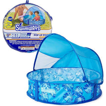 Spin Master - Swimways Elite Pop-Up Pool with Canopy & Carrying Case, for Ages 9-24 Months, 32, Blue Image 1
