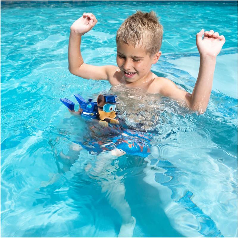 Spin Master - SwimWays Paw Patrol Paddlin' Pups Pool Toy, for Kids Aged 4+, Chase  Image 4