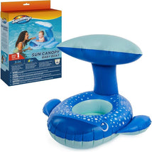Spin Master - Swimways Sun Canopy Baby Boat, Toys for Kids Aged 9-24 Months, Whale Image 1