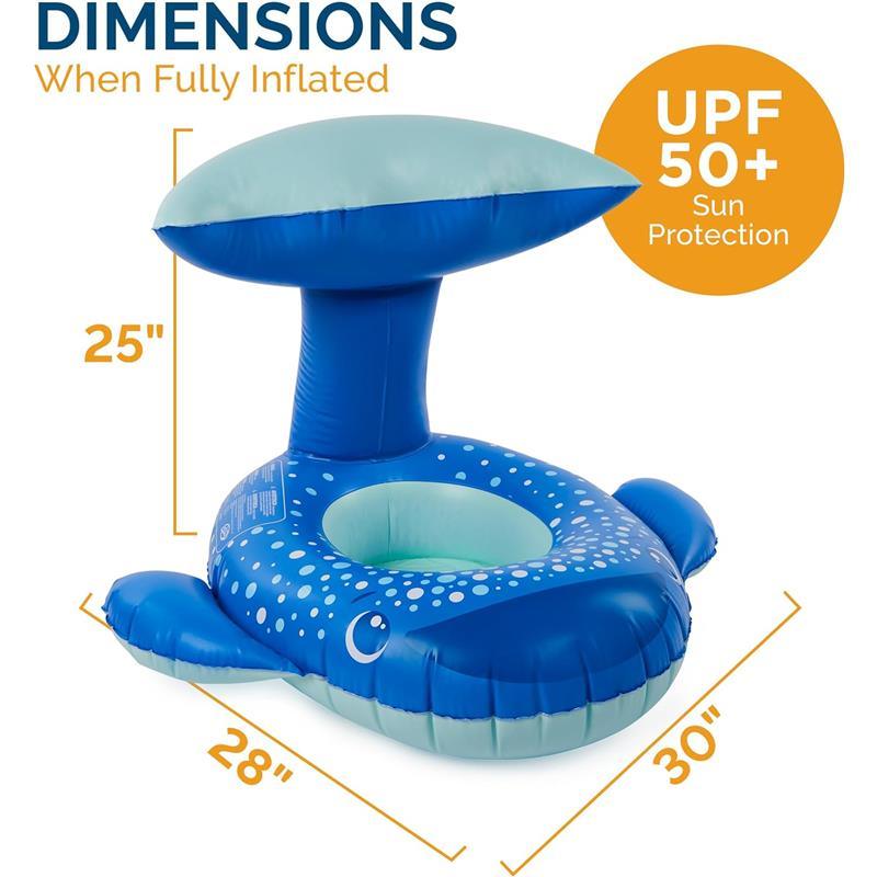 Spin Master - Swimways Sun Canopy Baby Boat, Toys for Kids Aged 9-24 Months, Whale Image 3