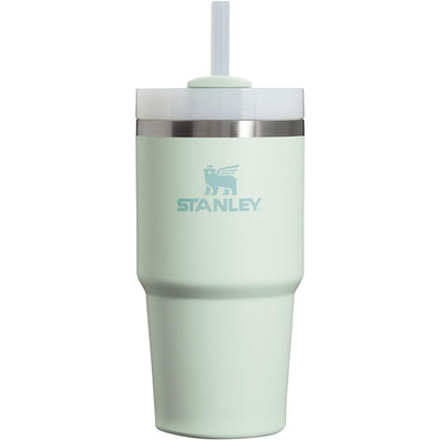 Stanley The Quencher H2.0 FlowState™ Tumbler 20 oz in Mist color, featuring a straw and a stainless steel band.