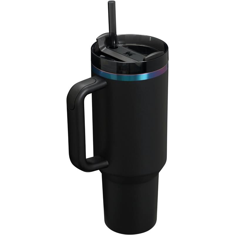 STANLEY - Quencher H2.0 Tumbler with Handle and Straw 40 Oz, Black Chrome Image 2