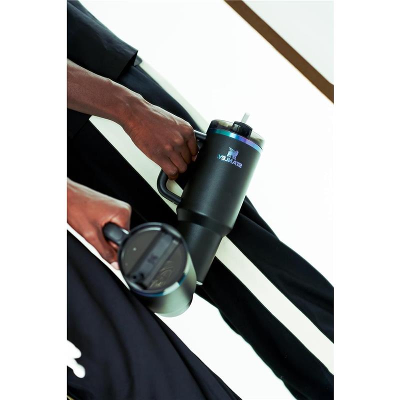 STANLEY - Quencher H2.0 Tumbler with Handle and Straw 40 Oz, Black Chrome Image 5