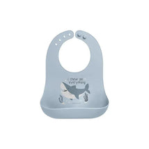 Stephen Joseph 100% Silicone Bibs For Baby Boy, Shark Image 1