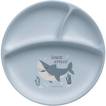 Stephen Joseph 100% Silicone Suction Plates For Babies, Shark Image 1