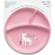 Stephen Joseph 100% Silicone Suction Plates For Babies, Unicorn Image 2