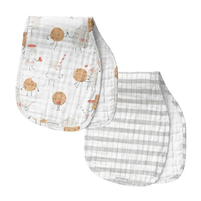 Stephen Joseph - 2Pk Muslin Burp Cloth, Milk & Cookies Image 1