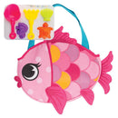 Stephen Joseph 6Pk Beach Tote with Sand Toys Pink Fish Image 1