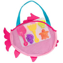 Stephen Joseph 6Pk Beach Tote with Sand Toys Pink Fish Image 3