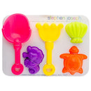 Stephen Joseph 6Pk Beach Tote with Sand Toys Pink Fish Image 4