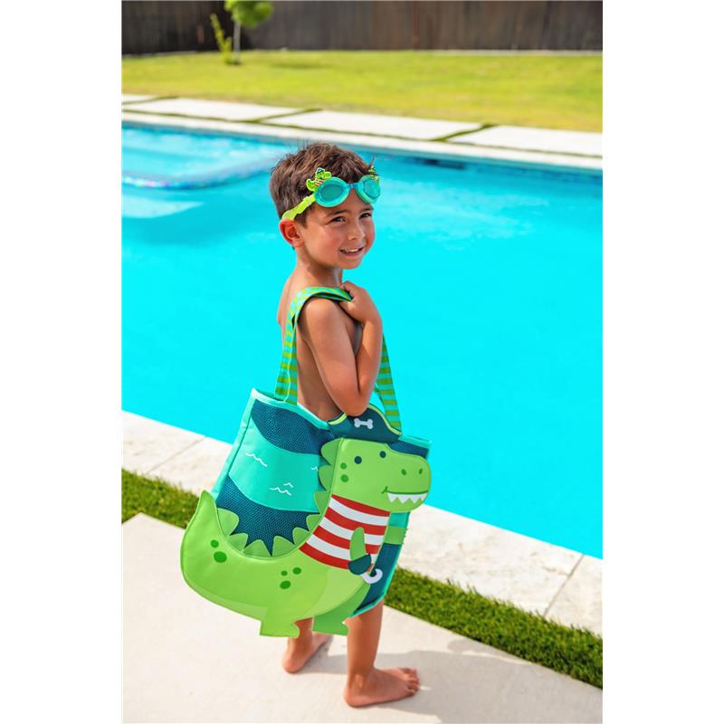 Stephen Joseph 6Pk Beach Tote with Sand Toys Pink Fish Image 6