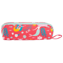 Pencil pouch featuring a vibrant mermaid and ocean-themed design, with a zipper closure and carry handle.