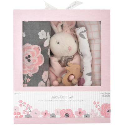 Stephen Joseph - Baby Box Set Charcoal Flower Image 1