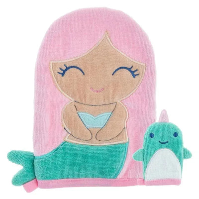 Stephen Joseph - Bath Mitt W/ Finger Puppet, Mermaid Image 1