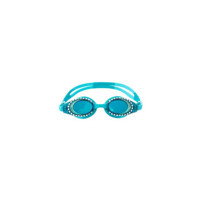 Turquoise Stephen Joseph Bling Goggles featuring decorative gems around the lenses, designed for swimming.