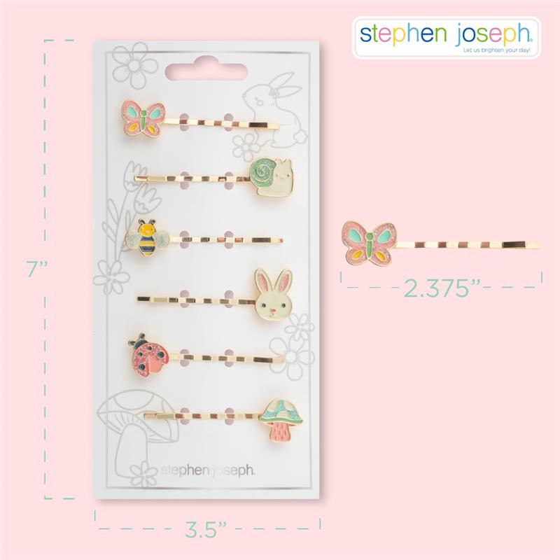 Stephen Joseph Enamel Hair Pins Bunny Image 3