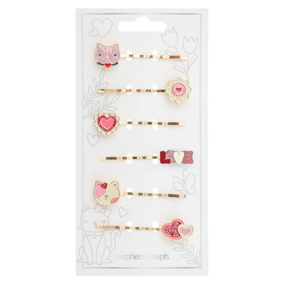 Stephen Joseph Enamel Hair Pins Heart Image 1