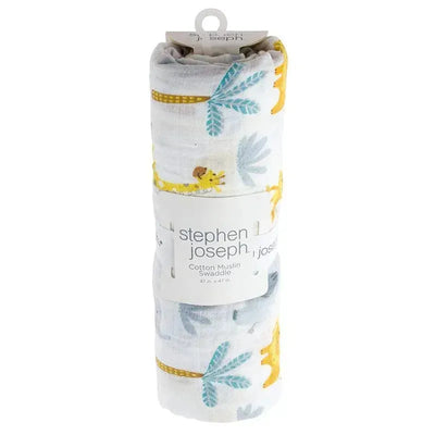 Stephen Joseph Zoo Muslin Baby Blankets Image 1