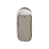 Footmuff for Babyzen Yoyo in taupe, featuring a soft interior lining, button closure, and a hood for warmth.
