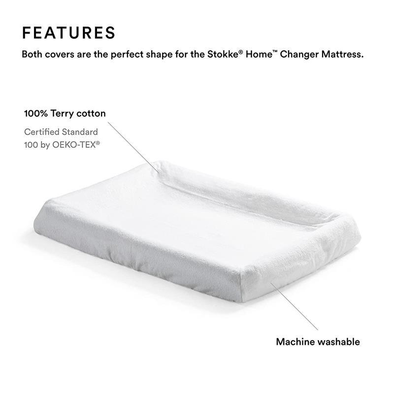 Stokke - Changer Mattress Cover White 2Pc, White Image 7