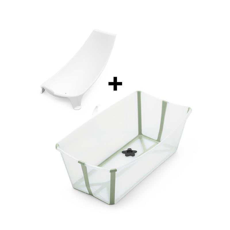 Stokke - Flexi Bath Bundle (Tub & Newborn Support), Transparent Green Image 6