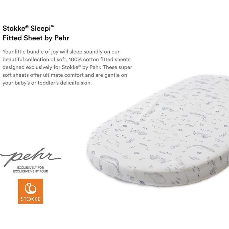 Stokke - Sleepi Fitted Sheet by Pehr, Life Aquatic Image 5